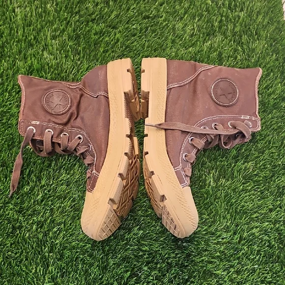 Converse Brown Canvas High-Top Sneakers - Picture 2 of 7